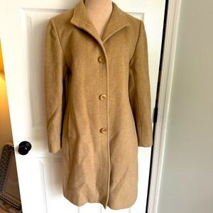 Jones New York Elegant Tan Wool Coat 10